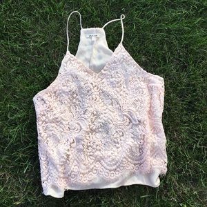 Lacy Pink Tank Top